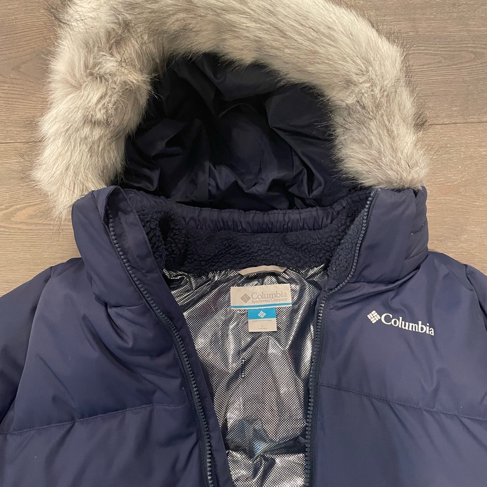 Columbia kids Rockfall mid down long winter coat size L - Picture 4 of 5